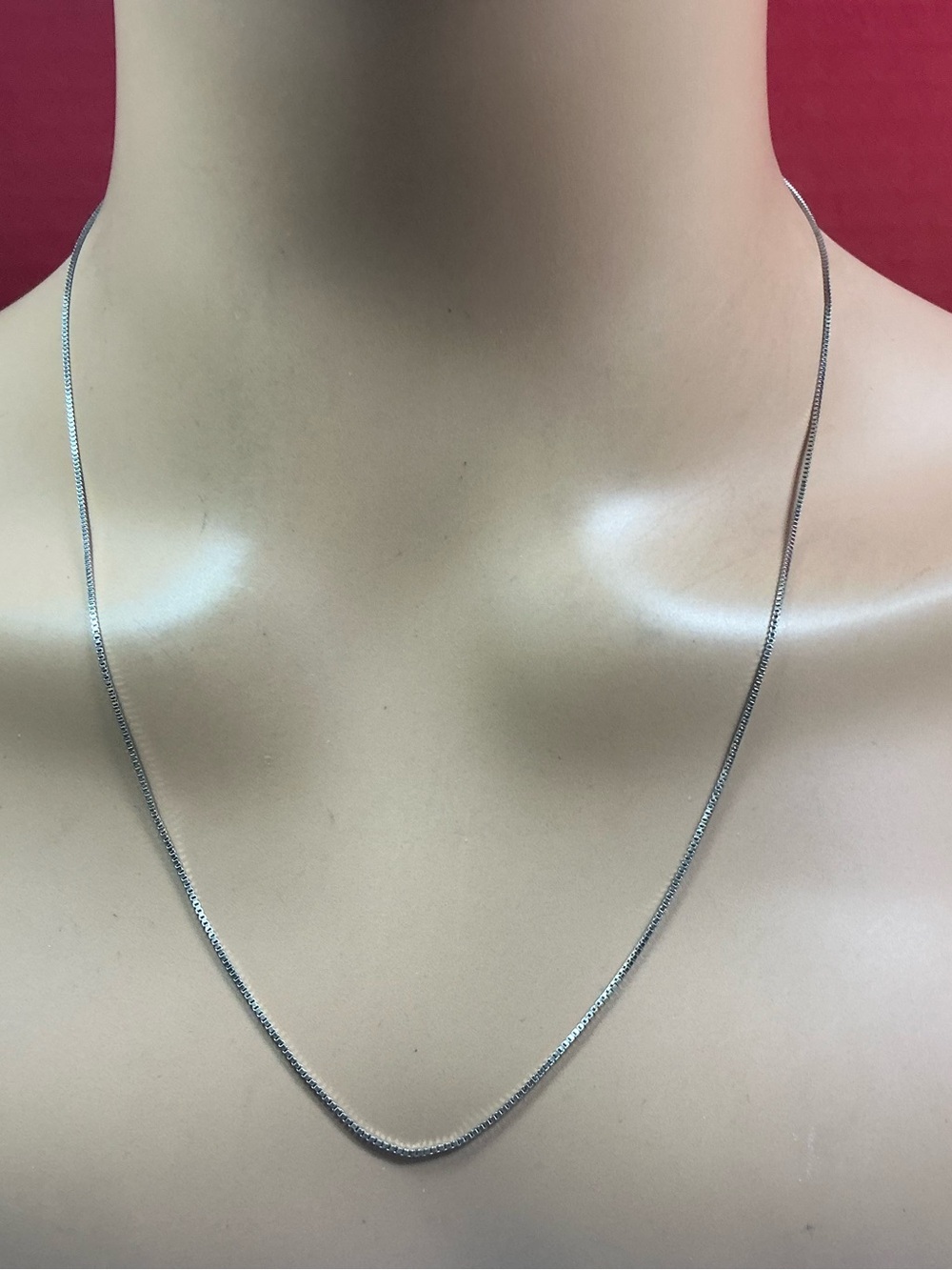 Sterling Silver Herringbone Chain Necklace - Silver